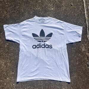 Vintage Black and White Adidas Originals T-shirt Size XL
